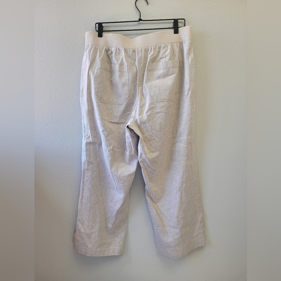 INC International Concepts Linen Blend Wide Legged Elastic Waist Pants Size 16W - Picture 5 of 5